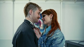 Movie still from “Audrey Nuna - Locket” (2023), directed by Valentin Petit – Medium shot, Overhead angle