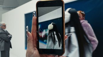 Movie still from “Audrey Nuna - Locket” (2023), directed by Valentin Petit – Extreme Close Up shot, Over the shoulder angle