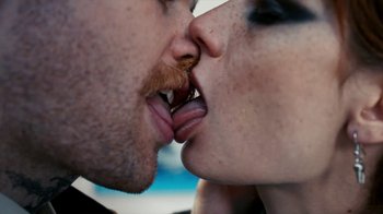 Movie still from “Audrey Nuna - Locket” (2023), directed by Valentin Petit – Extreme Close Up shot, Overhead angle