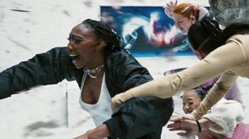 Movie still from “Audrey Nuna - Locket” (2023), directed by Valentin Petit – Medium shot, Low angle