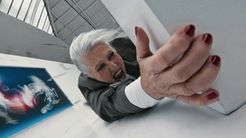 Movie still from “Audrey Nuna - Locket” (2023), directed by Valentin Petit – Extreme Close Up shot, Low angle