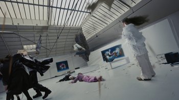 Movie still from “Audrey Nuna - Locket” (2023), directed by Valentin Petit – Wide shot, Overhead angle