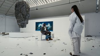 Movie still from “Audrey Nuna - Locket” (2023), directed by Valentin Petit – Wide shot, Low angle