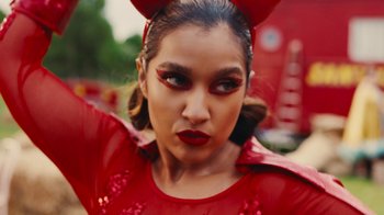 Movie still from “Harry Styles - Daylight” (2023), directed by Tanu Muiño – Close Up shot, High angle