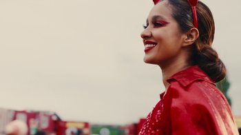 Movie still from “Harry Styles - Daylight” (2023), directed by Tanu Muiño – Close Up shot, Low angle