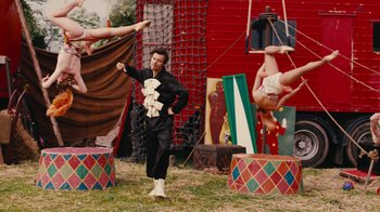 Movie still from “Harry Styles - Daylight” (2023), directed by Tanu Muiño – Wide shot, Low angle