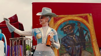 Movie still from “Harry Styles - Daylight” (2023), directed by Tanu Muiño – Medium shot, Low angle