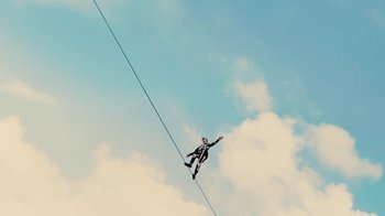 Movie still from “Harry Styles - Daylight” (2023), directed by Tanu Muiño – Extreme Wide shot, Low angle