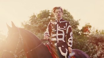 Movie still from “Harry Styles - Daylight” (2023), directed by Tanu Muiño – Medium shot, Low angle