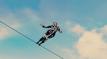 Movie still from “Harry Styles - Daylight” (2023), directed by Tanu Muiño – Wide shot, Overhead angle