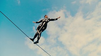 Movie still from “Harry Styles - Daylight” (2023), directed by Tanu Muiño – Wide shot, Low angle