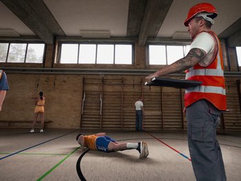 Movie still from “Paul Kalkbrenner - Schwer” (2023), directed by Jovan Todorović – Wide shot, High angle
