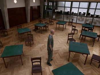 Movie still from “Paul Kalkbrenner - Schwer” (2023), directed by Jovan Todorović – Extreme Wide shot, High angle