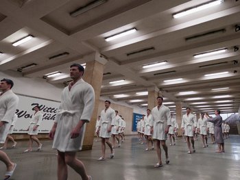Movie still from “Paul Kalkbrenner - Schwer” (2023), directed by Jovan Todorović – Extreme Wide shot, High angle