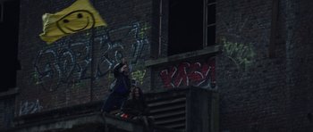 Movie still from “The Blaze - MADLY” (2023), directed by The Blaze – Extreme Wide shot, Low angle