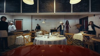 Movie still from “James Blake - Big Hammer” (2023), directed by Oscar Hudson – Wide shot, High angle