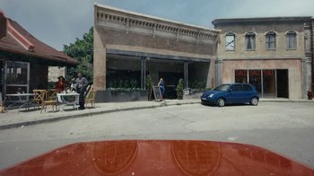 Movie still from “James Blake - Big Hammer” (2023), directed by Oscar Hudson – Extreme Wide shot, High angle