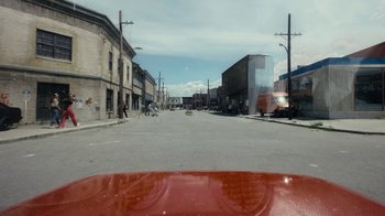Movie still from “James Blake - Big Hammer” (2023), directed by Oscar Hudson – Extreme Wide shot, High angle