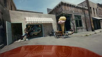 Movie still from “James Blake - Big Hammer” (2023), directed by Oscar Hudson – Extreme Wide shot, High angle