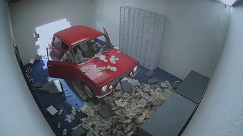 Movie still from “James Blake - Big Hammer” (2023), directed by Oscar Hudson – Wide shot, High angle