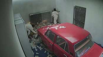 Movie still from “James Blake - Big Hammer” (2023), directed by Oscar Hudson – Extreme Wide shot, Overhead angle