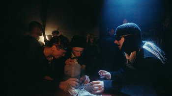 Movie still from “James Blake - Big Hammer” (2023), directed by Oscar Hudson – Medium shot, High angle