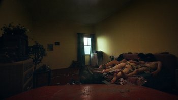 Movie still from “James Blake - Big Hammer” (2023), directed by Oscar Hudson – Wide shot, High angle