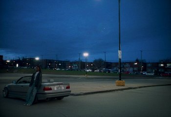 Movie still from “Skiifall - 2 Charming” (2023), directed by rubberband. – Wide shot, High angle