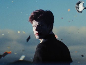 Movie still from “Jesse - Rainbow” (2023), directed by Ramez Silyan – Extreme Close Up shot, Low angle