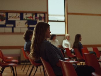 Movie still from “The Teskey Brothers - Take My Heart” (2023), directed by W.A.M. Bleakley – Medium shot, Over the shoulder angle