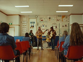 Movie still from “The Teskey Brothers - Take My Heart” (2023), directed by W.A.M. Bleakley – Wide shot, High angle