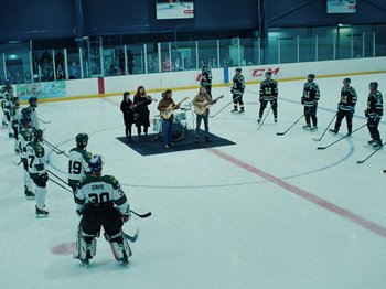 Movie still from “The Teskey Brothers - Take My Heart” (2023), directed by W.A.M. Bleakley – Extreme Wide shot, High angle