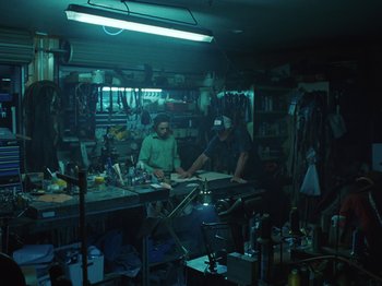 Movie still from “The Teskey Brothers - Take My Heart” (2023), directed by W.A.M. Bleakley – Wide shot, High angle