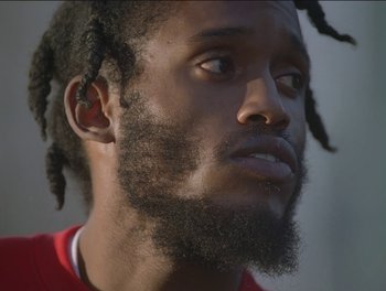 Movie still from “Maxo - Free!” (2023), directed by Vincent Haycock – Close Up shot, Low angle