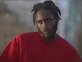 Movie still from “Maxo - Free!” (2023), directed by Vincent Haycock – Close Up shot, Low angle