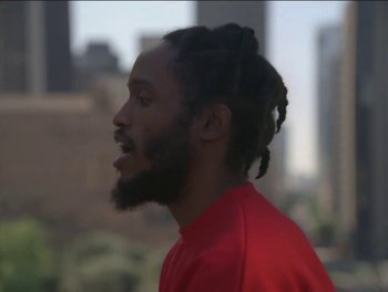 Movie still from “Maxo - Free!” (2023), directed by Vincent Haycock – Close Up shot, Low angle