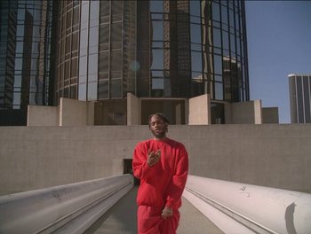 Movie still from “Maxo - Free!” (2023), directed by Vincent Haycock – Medium shot, Low angle