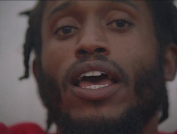 Movie still from “Maxo - Free!” (2023), directed by Vincent Haycock – Close Up shot, Low angle