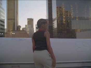 Movie still from “Maxo - Free!” (2023), directed by Vincent Haycock – Wide shot, Low angle