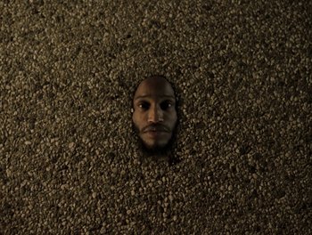 Movie still from “Maxo - Free!” (2023), directed by Vincent Haycock – Extreme Close Up shot, Overhead angle