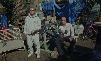 Movie still from “The Kid LAROI - …Growing Up” (2023), directed by Ramez Silyan – Wide shot, Low angle