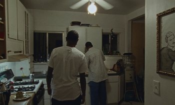 Movie still from “The Kid LAROI - …Growing Up” (2023), directed by Ramez Silyan – Wide shot, High angle