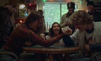 Movie still from “The Kid LAROI - …Growing Up” (2023), directed by Ramez Silyan – Medium shot, Low angle