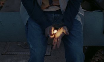 Movie still from “The Kid LAROI - …Growing Up” (2023), directed by Ramez Silyan – Extreme Close Up shot, Overhead angle