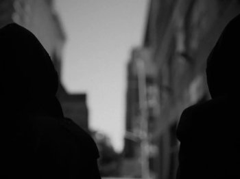 Movie still from “Depeche Mode - Ghosts Again” (2023), directed by Anton Corbijn – Close Up shot, Low angle