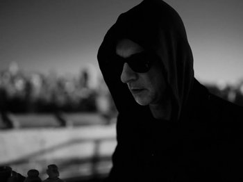 Movie still from “Depeche Mode - Ghosts Again” (2023), directed by Anton Corbijn – Close Up shot, Low angle