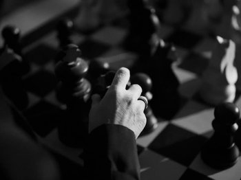 Movie still from “Depeche Mode - Ghosts Again” (2023), directed by Anton Corbijn – Extreme Close Up shot, High angle