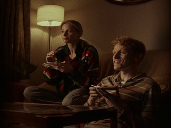 Movie still from “Lewis Capaldi - Pointless” (2023), directed by Hector Dockrill – Medium shot, Low angle