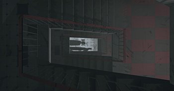 Movie still from “Monetochka - Burn” (2023), directed by Lado Kvataniya – Extreme Wide shot, Overhead angle