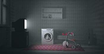 Movie still from “Monetochka - Burn” (2023), directed by Lado Kvataniya – Wide shot, High angle